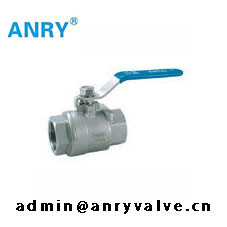2piece de vrouwelijke NPT BSP Ingepaste A105 Kogelklep van de lichaamscf8m bal PTFE Seat